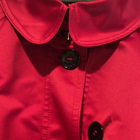 Vintage red satin Burberry jacket size US 10 - Picture 11 of 17